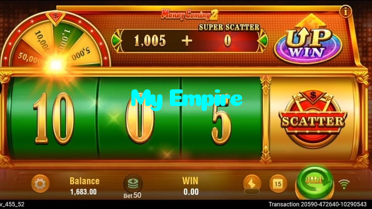 My Empire casino presented on mobile device in Pakistan with slots and live games